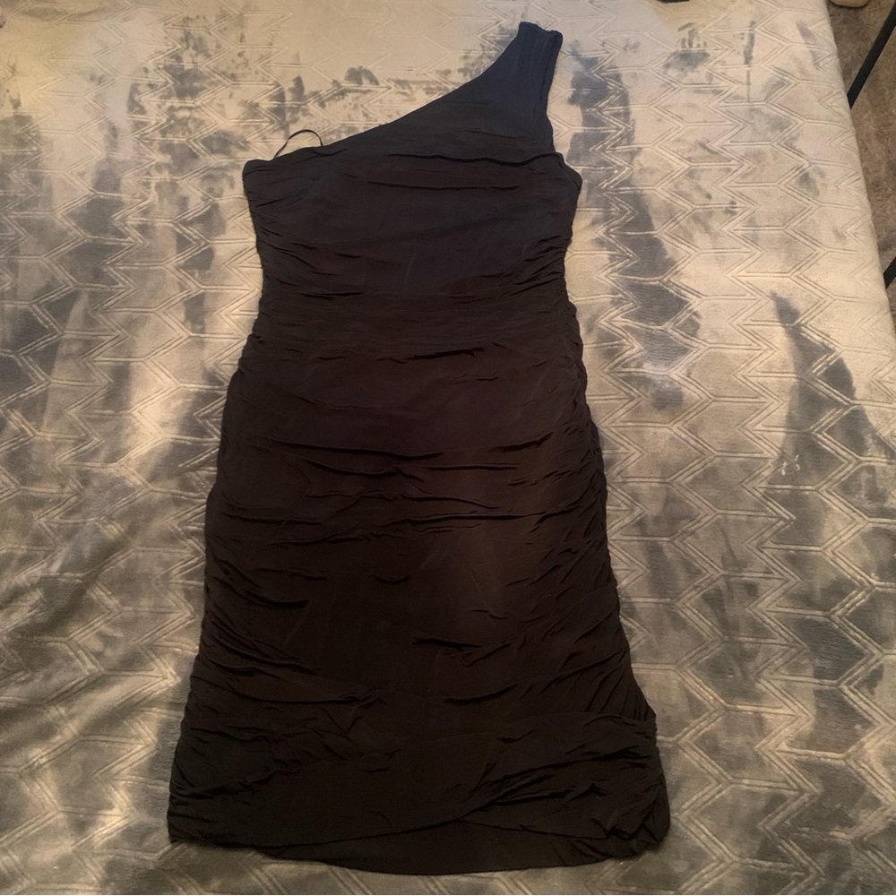 H&M: Little Black Dress, One Shoulder, Rouched Dress, Size L